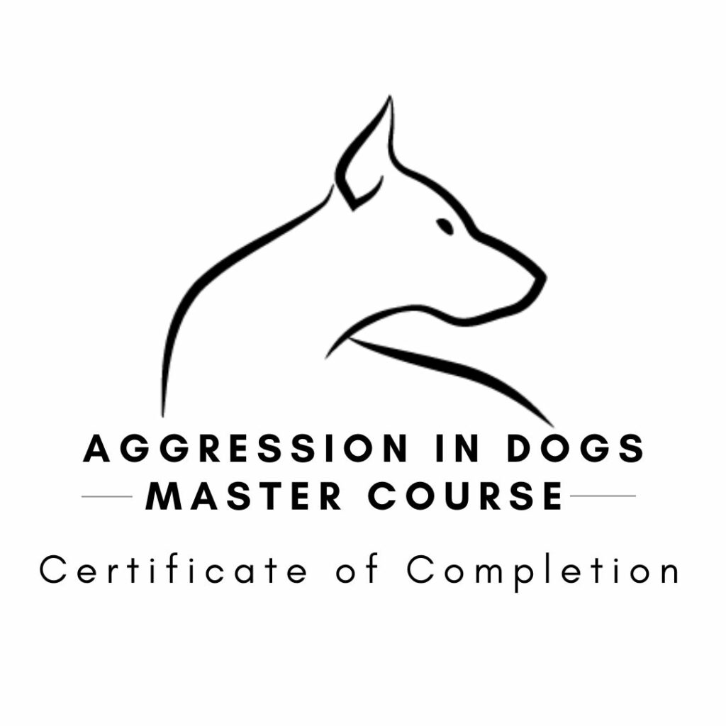 Aggression in Dogs Master Course Certificate of completion